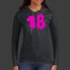 Ladies 100% Ring Spun Cotton Long Sleeve Hooded T Shirt Thumbnail