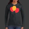 Ladies 100% Ring Spun Cotton Long Sleeve Hooded T Shirt Thumbnail