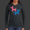 Ladies 100% Ring Spun Cotton Long Sleeve Hooded T Shirt Thumbnail