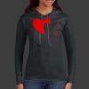 Ladies 100% Ring Spun Cotton Long Sleeve Hooded T Shirt Thumbnail