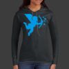 Ladies 100% Ring Spun Cotton Long Sleeve Hooded T Shirt Thumbnail
