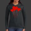 Ladies 100% Ring Spun Cotton Long Sleeve Hooded T Shirt Thumbnail