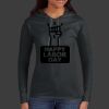 Ladies 100% Ring Spun Cotton Long Sleeve Hooded T Shirt Thumbnail