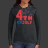 Ladies 100% Ring Spun Cotton Long Sleeve Hooded T Shirt Thumbnail