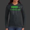 Ladies 100% Ring Spun Cotton Long Sleeve Hooded T Shirt Thumbnail