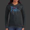 Ladies 100% Ring Spun Cotton Long Sleeve Hooded T Shirt Thumbnail