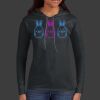 Ladies 100% Ring Spun Cotton Long Sleeve Hooded T Shirt Thumbnail