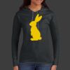 Ladies 100% Ring Spun Cotton Long Sleeve Hooded T Shirt Thumbnail