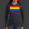 Ladies 100% Ring Spun Cotton Long Sleeve Hooded T Shirt Thumbnail