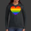 Ladies 100% Ring Spun Cotton Long Sleeve Hooded T Shirt Thumbnail