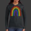 Ladies 100% Ring Spun Cotton Long Sleeve Hooded T Shirt Thumbnail