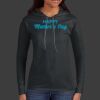 Ladies 100% Ring Spun Cotton Long Sleeve Hooded T Shirt Thumbnail