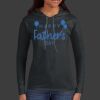 Ladies 100% Ring Spun Cotton Long Sleeve Hooded T Shirt Thumbnail