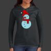 Ladies 100% Ring Spun Cotton Long Sleeve Hooded T Shirt Thumbnail