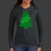 Ladies 100% Ring Spun Cotton Long Sleeve Hooded T Shirt Thumbnail