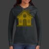 Ladies 100% Ring Spun Cotton Long Sleeve Hooded T Shirt Thumbnail