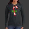 Ladies 100% Ring Spun Cotton Long Sleeve Hooded T Shirt Thumbnail