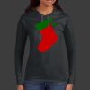 Ladies 100% Ring Spun Cotton Long Sleeve Hooded T Shirt Thumbnail