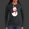 Ladies 100% Ring Spun Cotton Long Sleeve Hooded T Shirt Thumbnail