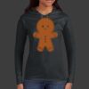 Ladies 100% Ring Spun Cotton Long Sleeve Hooded T Shirt Thumbnail