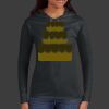 Ladies 100% Ring Spun Cotton Long Sleeve Hooded T Shirt Thumbnail