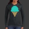 Ladies 100% Ring Spun Cotton Long Sleeve Hooded T Shirt Thumbnail