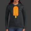 Ladies 100% Ring Spun Cotton Long Sleeve Hooded T Shirt Thumbnail