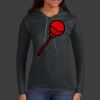Ladies 100% Ring Spun Cotton Long Sleeve Hooded T Shirt Thumbnail
