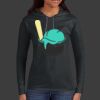 Ladies 100% Ring Spun Cotton Long Sleeve Hooded T Shirt Thumbnail