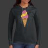 Ladies 100% Ring Spun Cotton Long Sleeve Hooded T Shirt Thumbnail