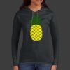Ladies 100% Ring Spun Cotton Long Sleeve Hooded T Shirt Thumbnail