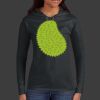 Ladies 100% Ring Spun Cotton Long Sleeve Hooded T Shirt Thumbnail