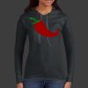 Ladies 100% Ring Spun Cotton Long Sleeve Hooded T Shirt Thumbnail