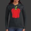Ladies 100% Ring Spun Cotton Long Sleeve Hooded T Shirt Thumbnail