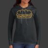 Ladies 100% Ring Spun Cotton Long Sleeve Hooded T Shirt Thumbnail