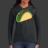 Ladies 100% Ring Spun Cotton Long Sleeve Hooded T Shirt Thumbnail
