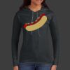 Ladies 100% Ring Spun Cotton Long Sleeve Hooded T Shirt Thumbnail