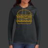 Ladies 100% Ring Spun Cotton Long Sleeve Hooded T Shirt Thumbnail