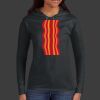 Ladies 100% Ring Spun Cotton Long Sleeve Hooded T Shirt Thumbnail