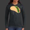 Ladies 100% Ring Spun Cotton Long Sleeve Hooded T Shirt Thumbnail