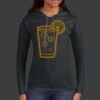 Ladies 100% Ring Spun Cotton Long Sleeve Hooded T Shirt Thumbnail