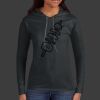 Ladies 100% Ring Spun Cotton Long Sleeve Hooded T Shirt Thumbnail