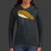 Ladies 100% Ring Spun Cotton Long Sleeve Hooded T Shirt Thumbnail
