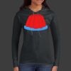 Ladies 100% Ring Spun Cotton Long Sleeve Hooded T Shirt Thumbnail