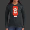 Ladies 100% Ring Spun Cotton Long Sleeve Hooded T Shirt Thumbnail