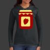 Ladies 100% Ring Spun Cotton Long Sleeve Hooded T Shirt Thumbnail