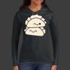 Ladies 100% Ring Spun Cotton Long Sleeve Hooded T Shirt Thumbnail