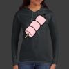 Ladies 100% Ring Spun Cotton Long Sleeve Hooded T Shirt Thumbnail
