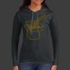 Ladies 100% Ring Spun Cotton Long Sleeve Hooded T Shirt Thumbnail