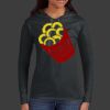 Ladies 100% Ring Spun Cotton Long Sleeve Hooded T Shirt Thumbnail